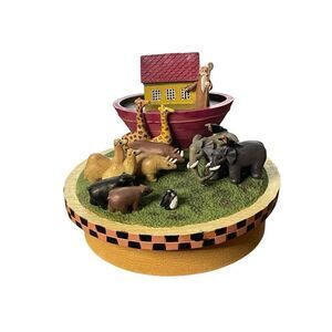 Yankee Candle Company Noahs Ark Candle Jar Topper Religious Easter Brown Red New